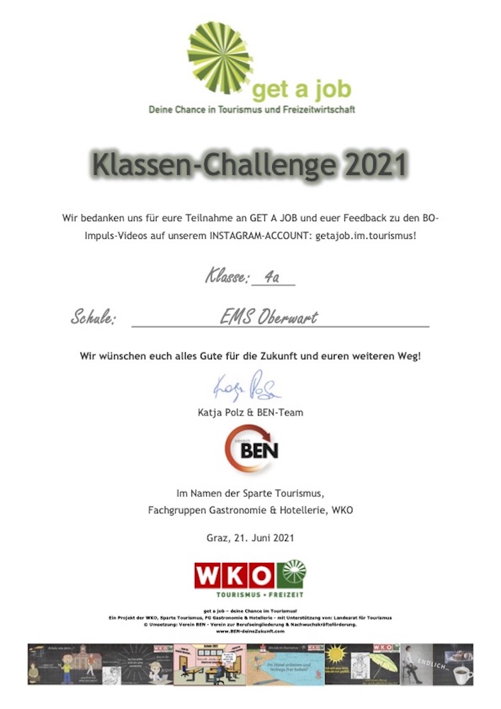4 a gewinnt GET-A-JOB-Klassen-Challenge